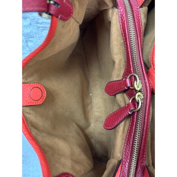 Coach Red Pebble Leather Lori Shoulder Bag C6627 #62769 - Picture 9 of 15